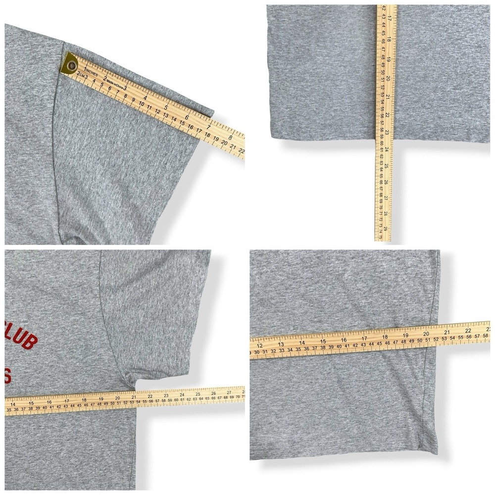 Wilo The Label T-Shirt Women Medium Gray Short Sleeve Graphic Logo Semi-Crop - Picture 12 of 13